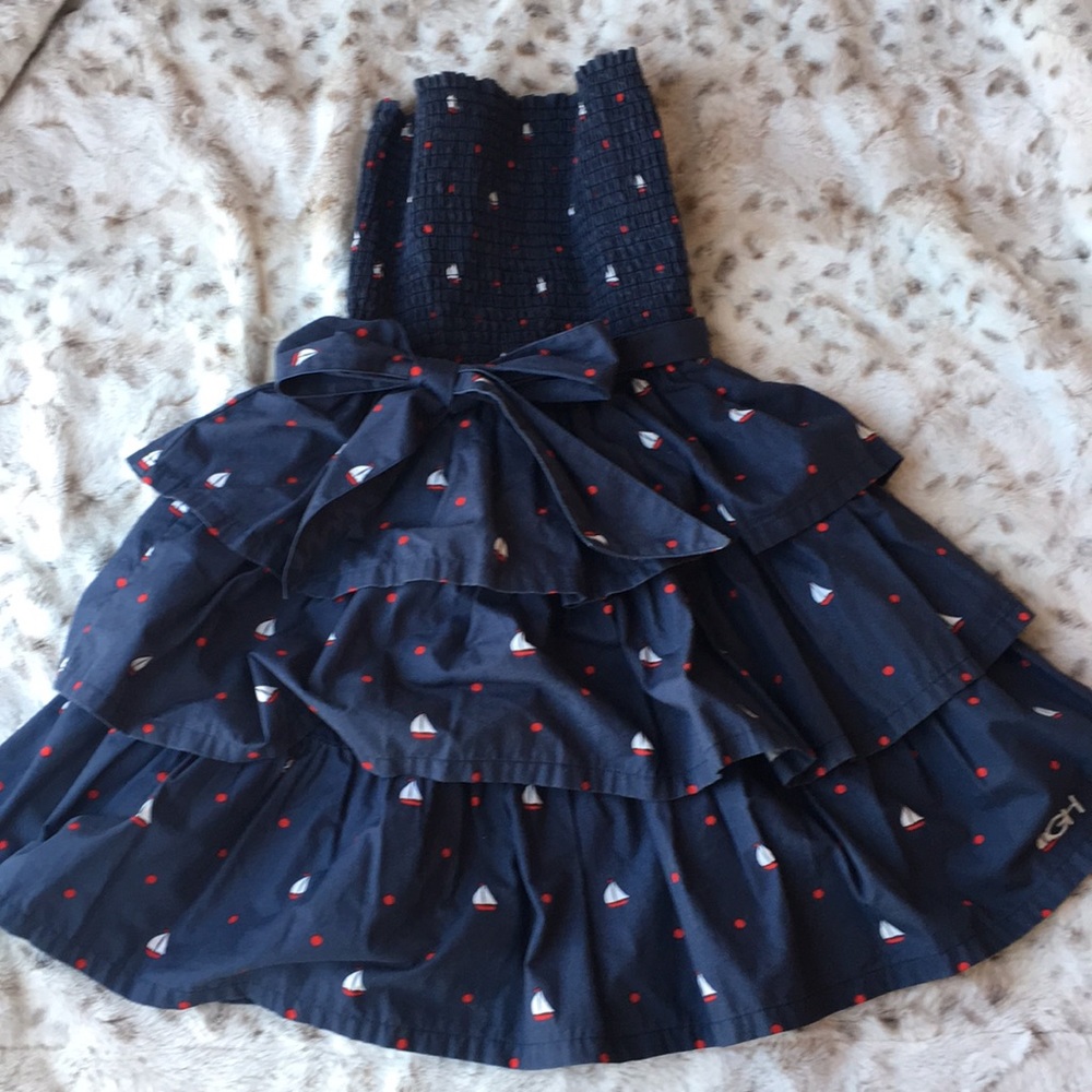 Gilly Hicks tiered ruffle sailboats mini dress